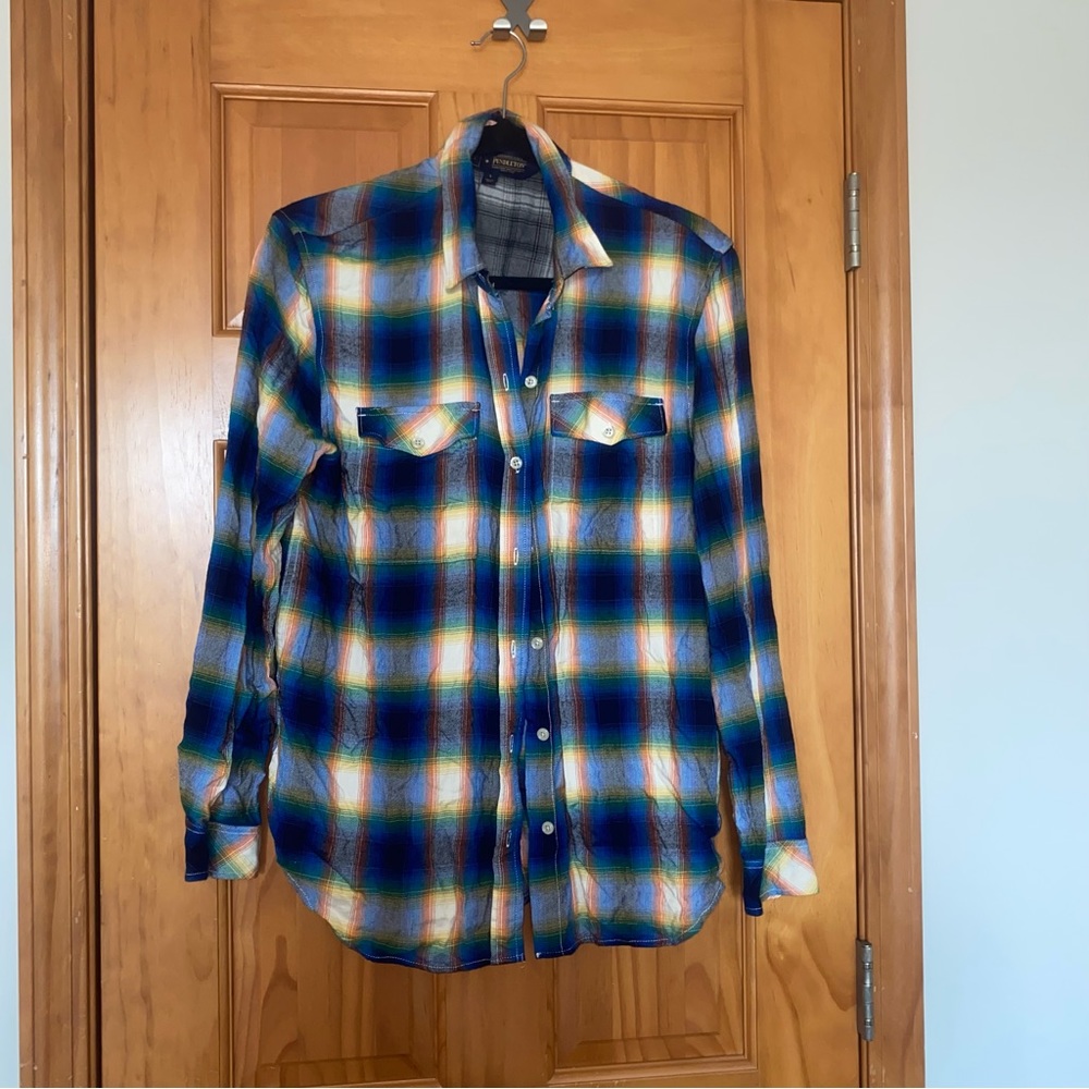 Gap + Pendleton super soft plaid botton down flannel